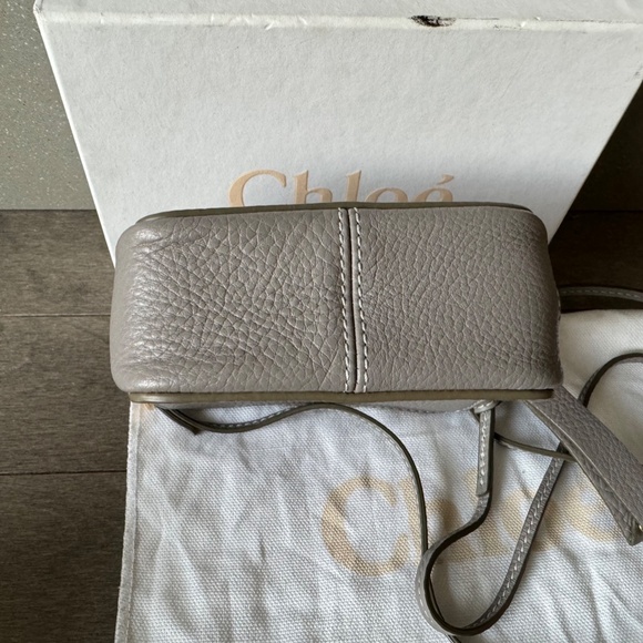 Chloé Marcie The Mini's Flat Pouch - Cashmere Grey - Picture 4 of 10